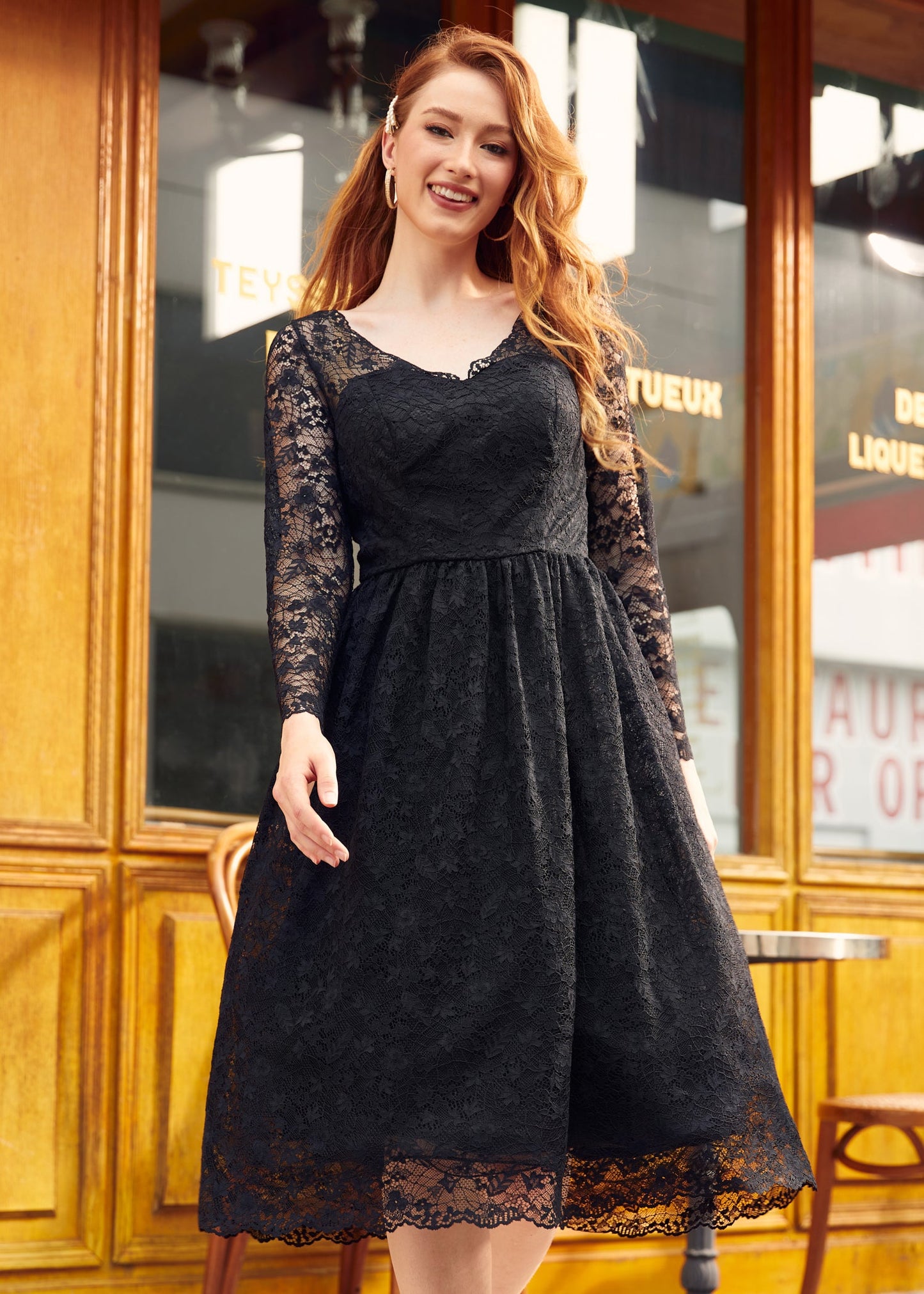 Dramatic Performance Lace Dress