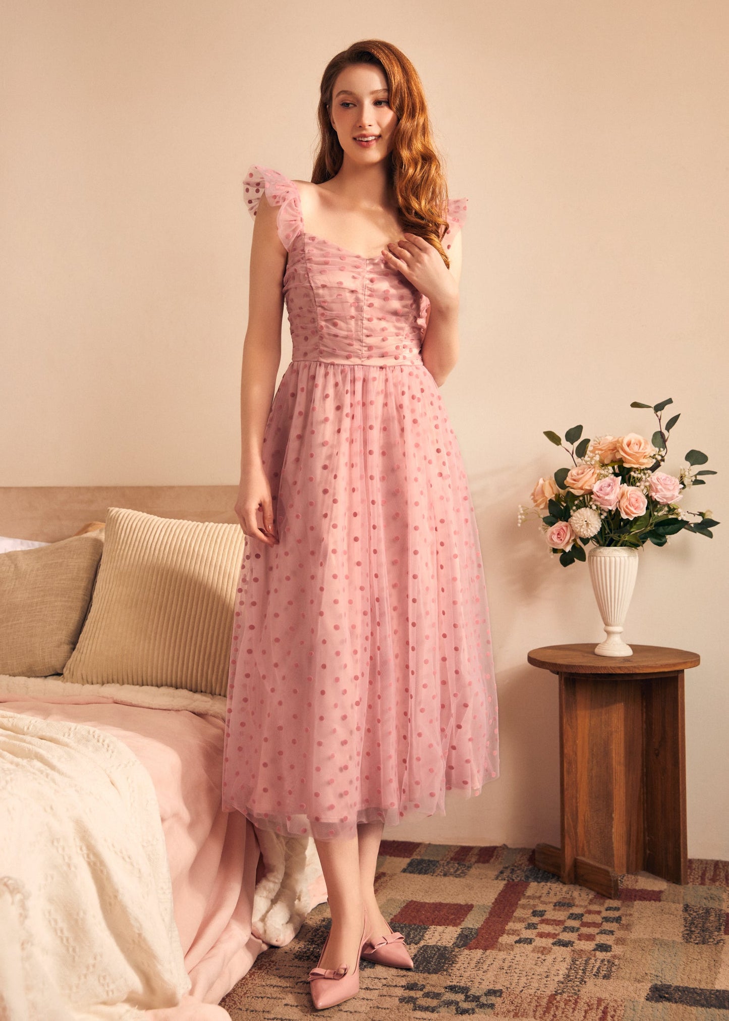 Midsummer Flutter Fit & Flare Dress