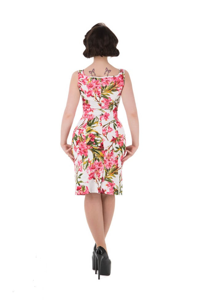 Pink Floral Wiggle Dress